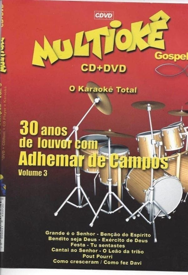 Dvd Multiokê Gospel Adhemar De Campos 3