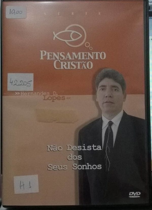 DVD Não Desista dos seus Sonhos-Pensamento Cristão-Hernandes Dias Lopes