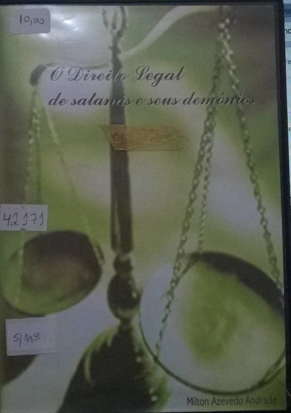 DVD O Direito Legal de satanás e seus demônios-Milton Azevedo Andrade