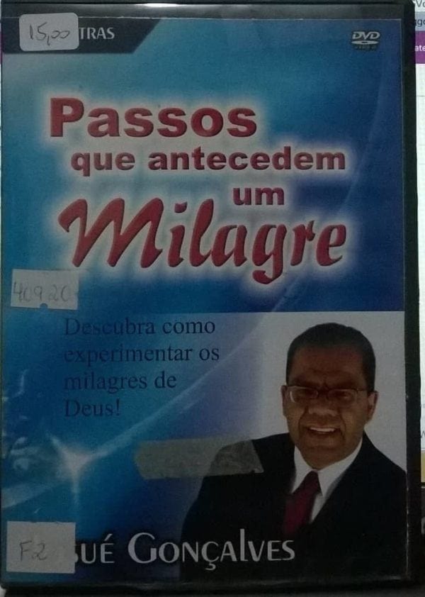 DVD Passos que antecedem um Milagre-Josué Gonçalves