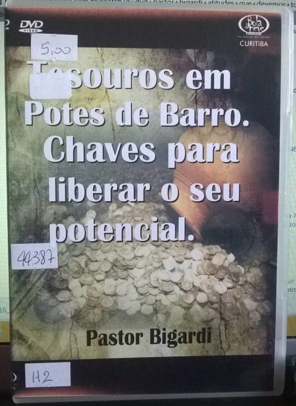 DVD Tesouros em potes de barro,chaves para liberar o seu pontencial-Pr.Bigardi-Bola de Neve