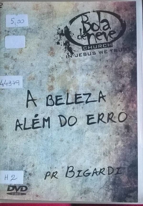 DVD A Beleza além do erro-Pr.Bigardi-Bola de Neve Church