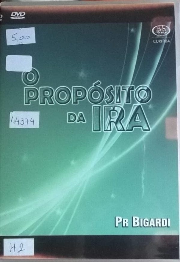 DVD O Propósito da Ira-Pr.Bigardi-Bola de Neve Church