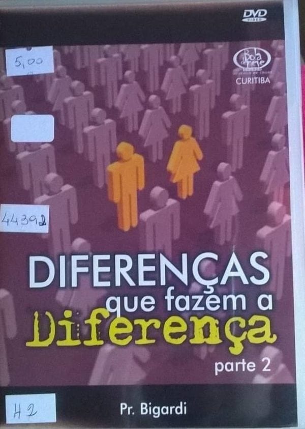 DVD Diferenças que fazem a Diferença Parte 2-Pr.Bigardi-Bola de Neve Church